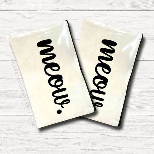 Cat Meow Multi-Use Canvas Zippered Pouch Bag