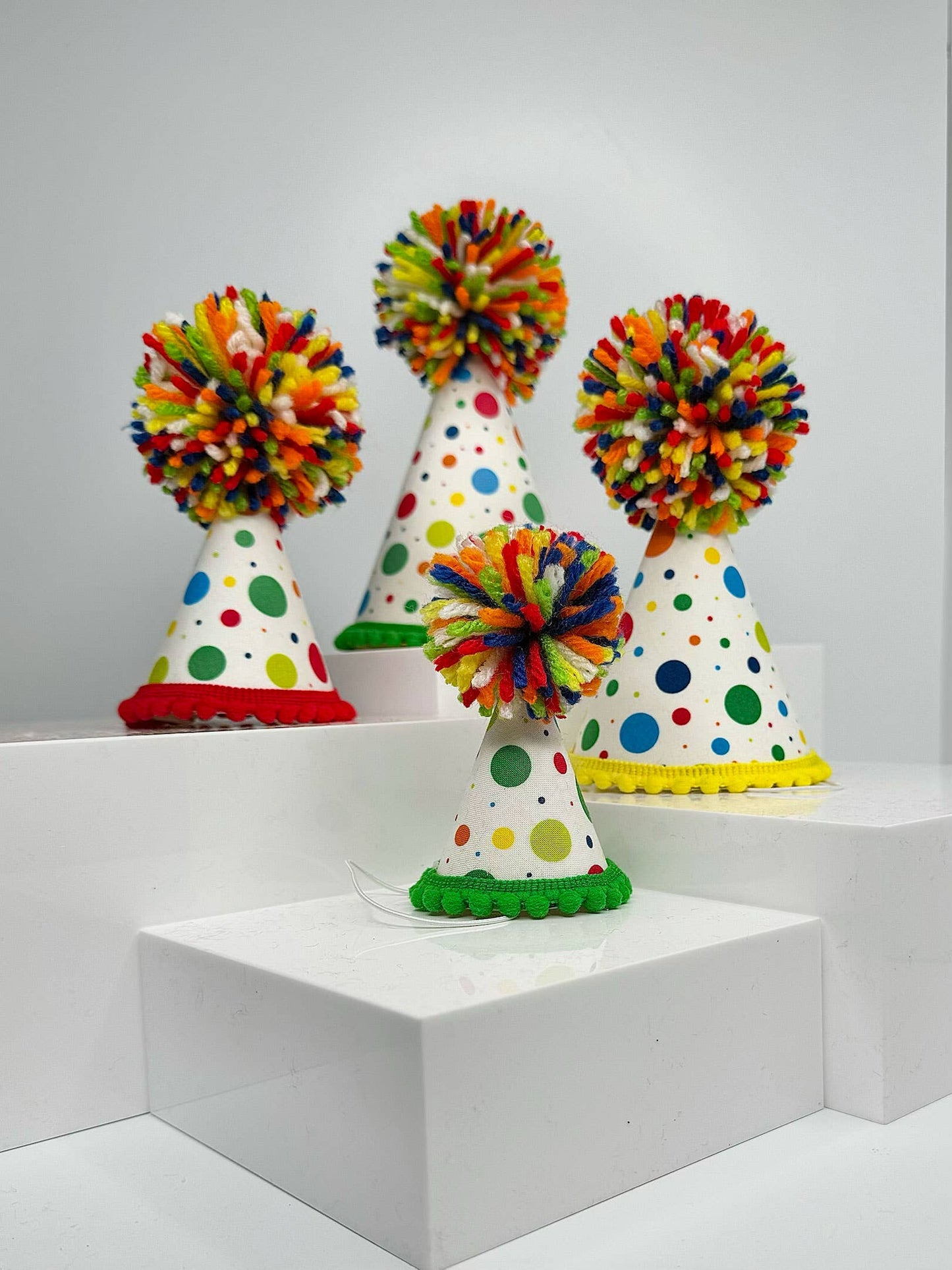 White Dots Party Hat