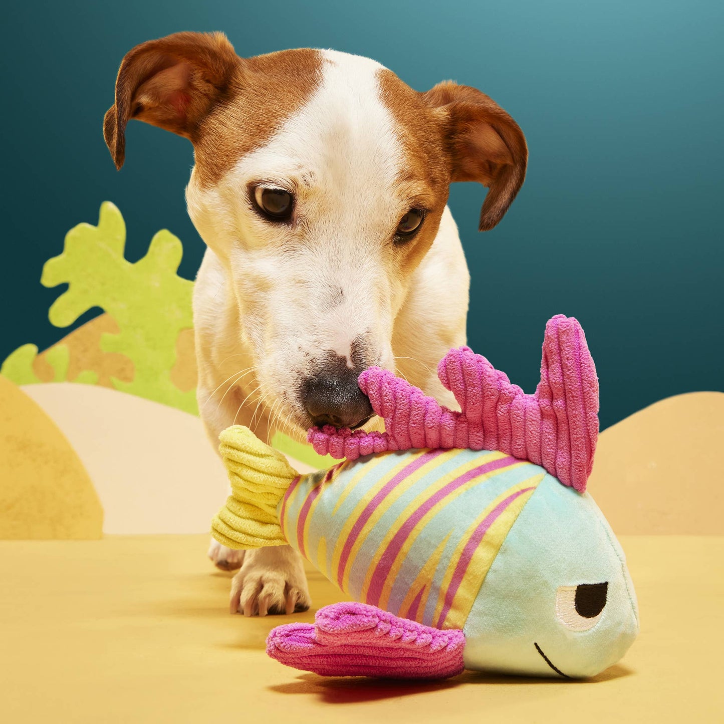 BARK Lion Fish Larry Plush Dog Toy