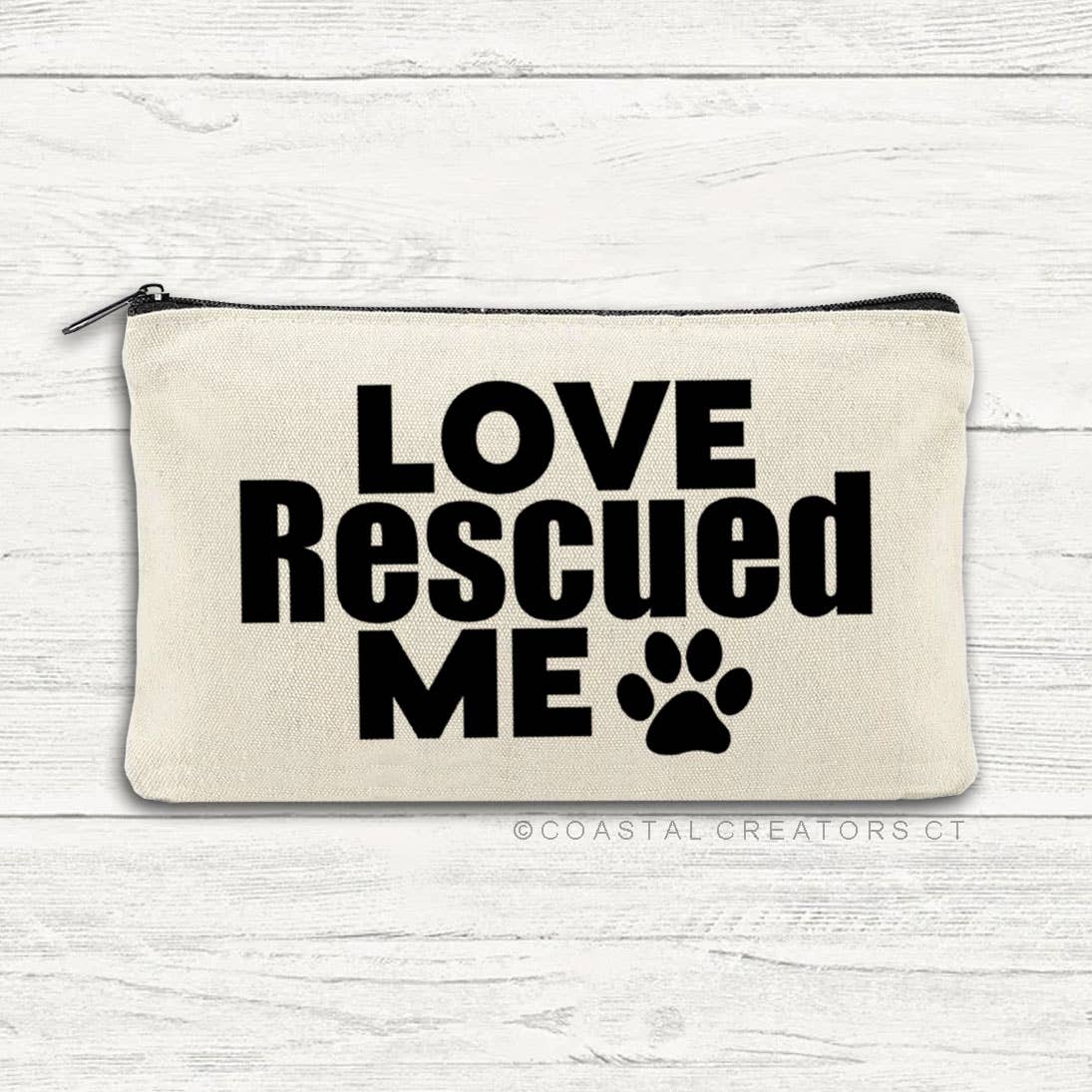 Love Rescue Me Multi-Use Canvas Zipper Bag