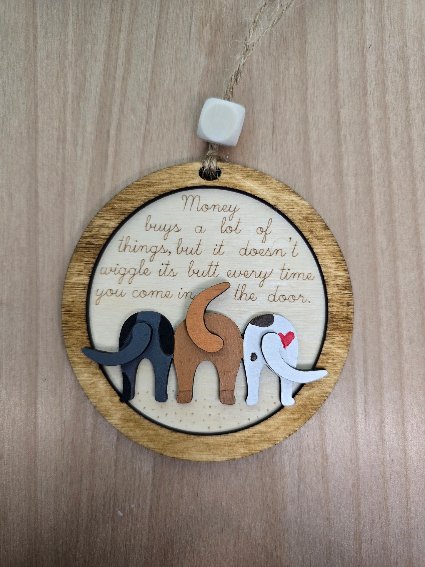 Wooden Dog & Cat Ornaments