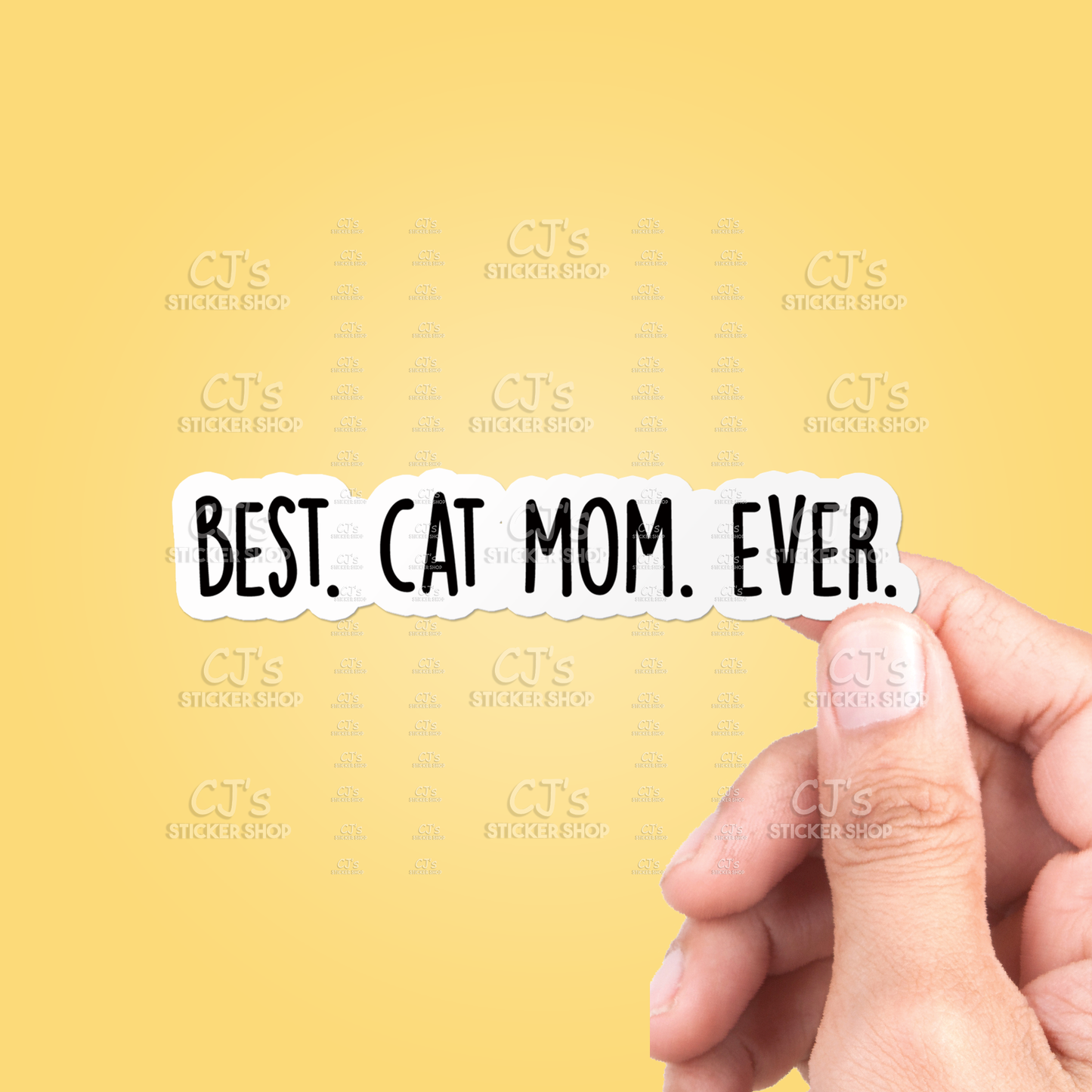 Best Cat Mom Ever Sticker Vinyl Decal