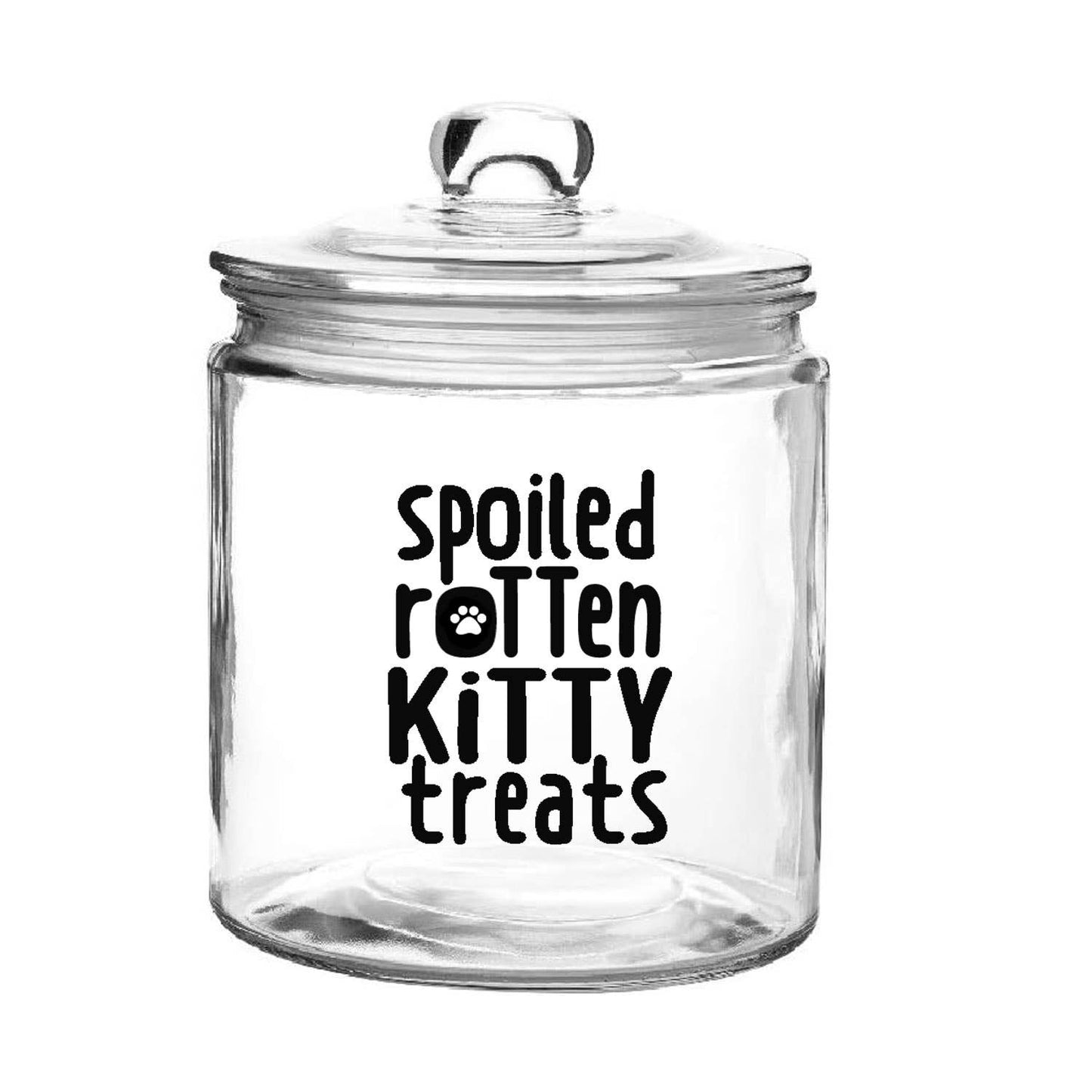 Cat Treats Jar Label (Black, Packaged, Video)