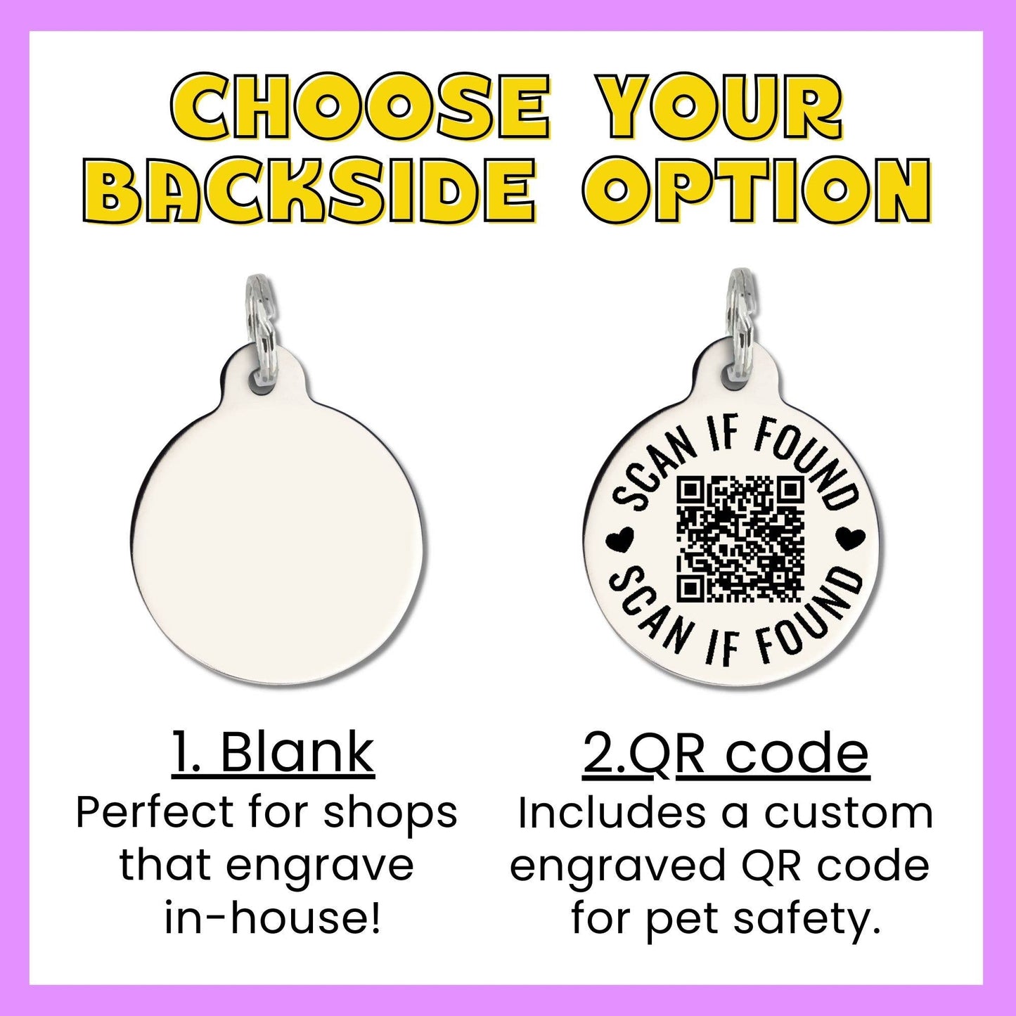 Dog Tag w/ Personalized QR Code - Can't Control my Licker