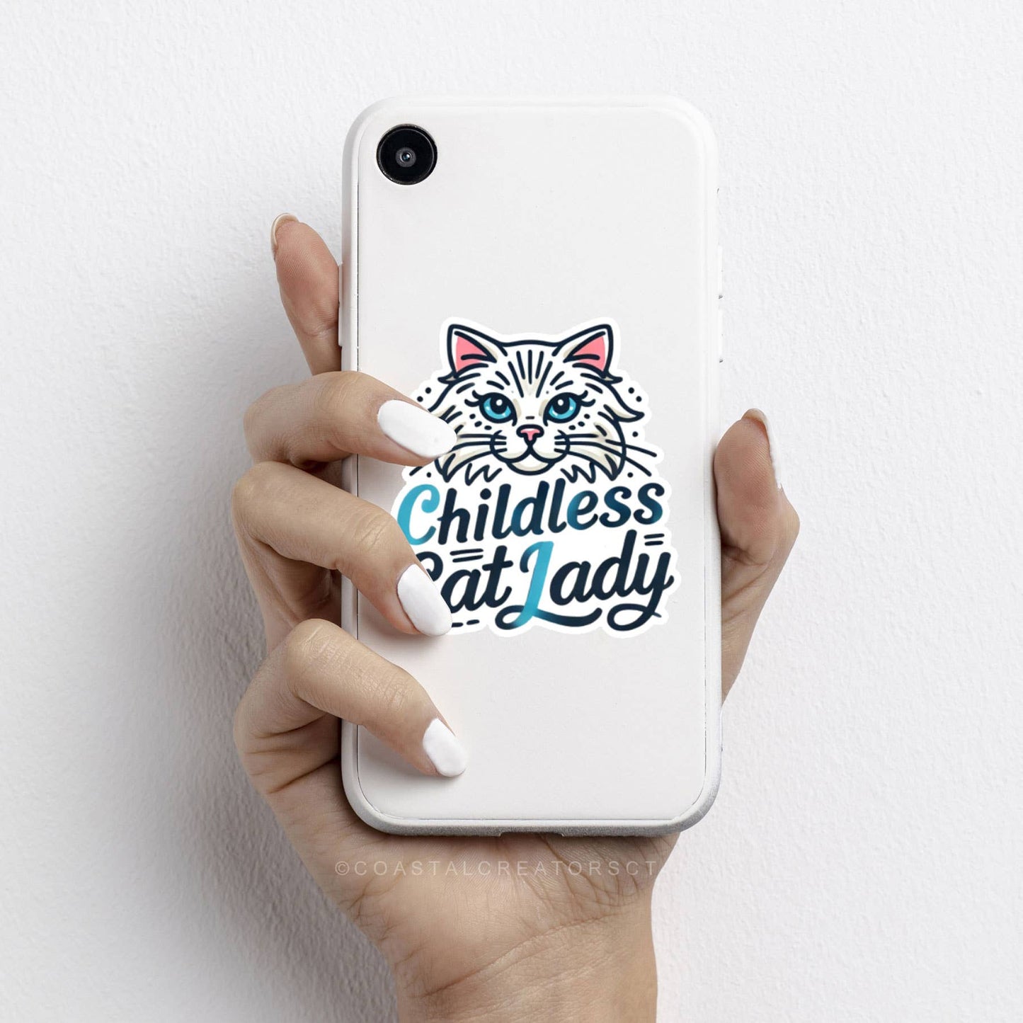 Childless Cat Lady Laptop & Water Bottle Sticker