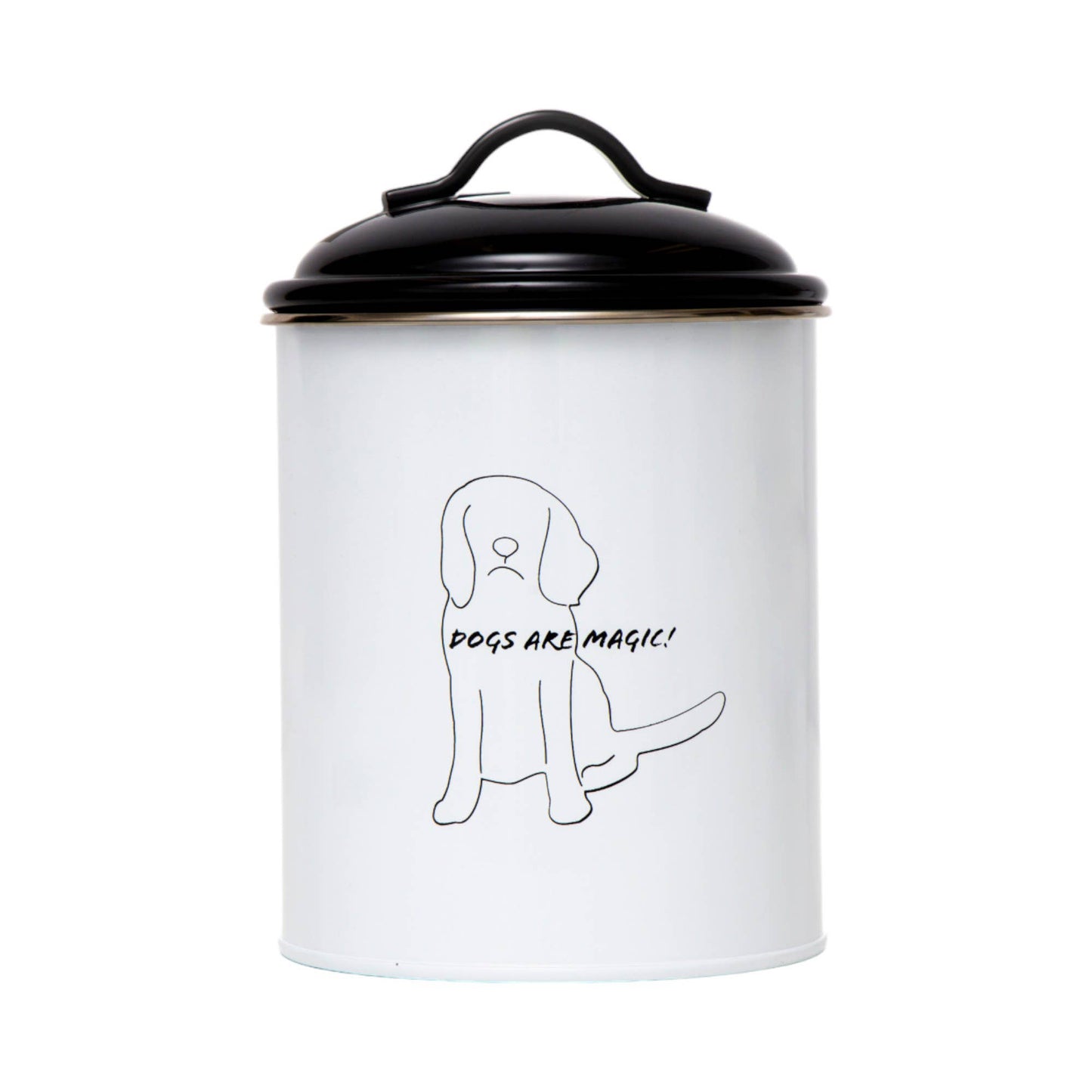 Black & White Pet Food & Treat Storage Canisters (Set of 3)