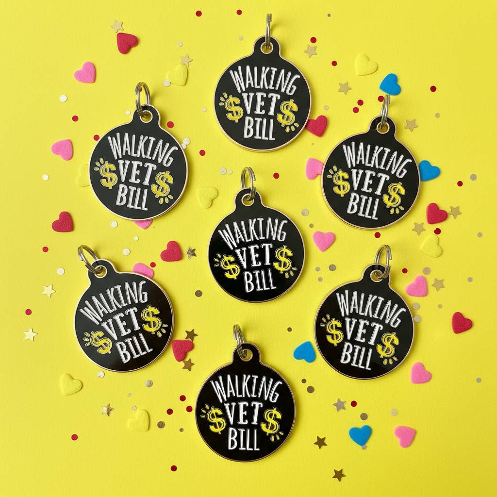 Dog ID Tag w/ Scannable QR Code - Walking Vet Bill