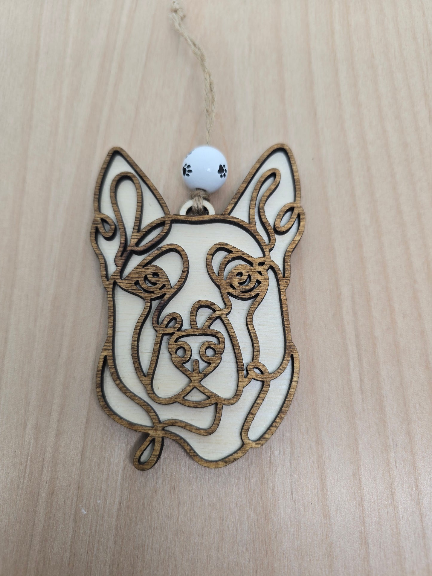 Wooden Dog & Cat Ornaments
