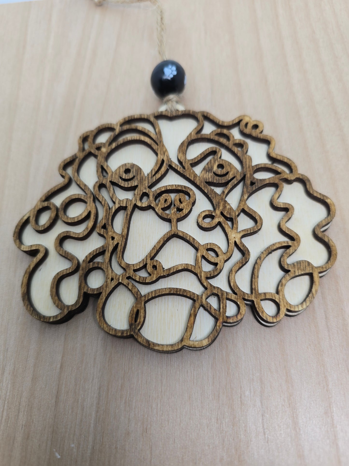 Wooden Dog & Cat Ornaments