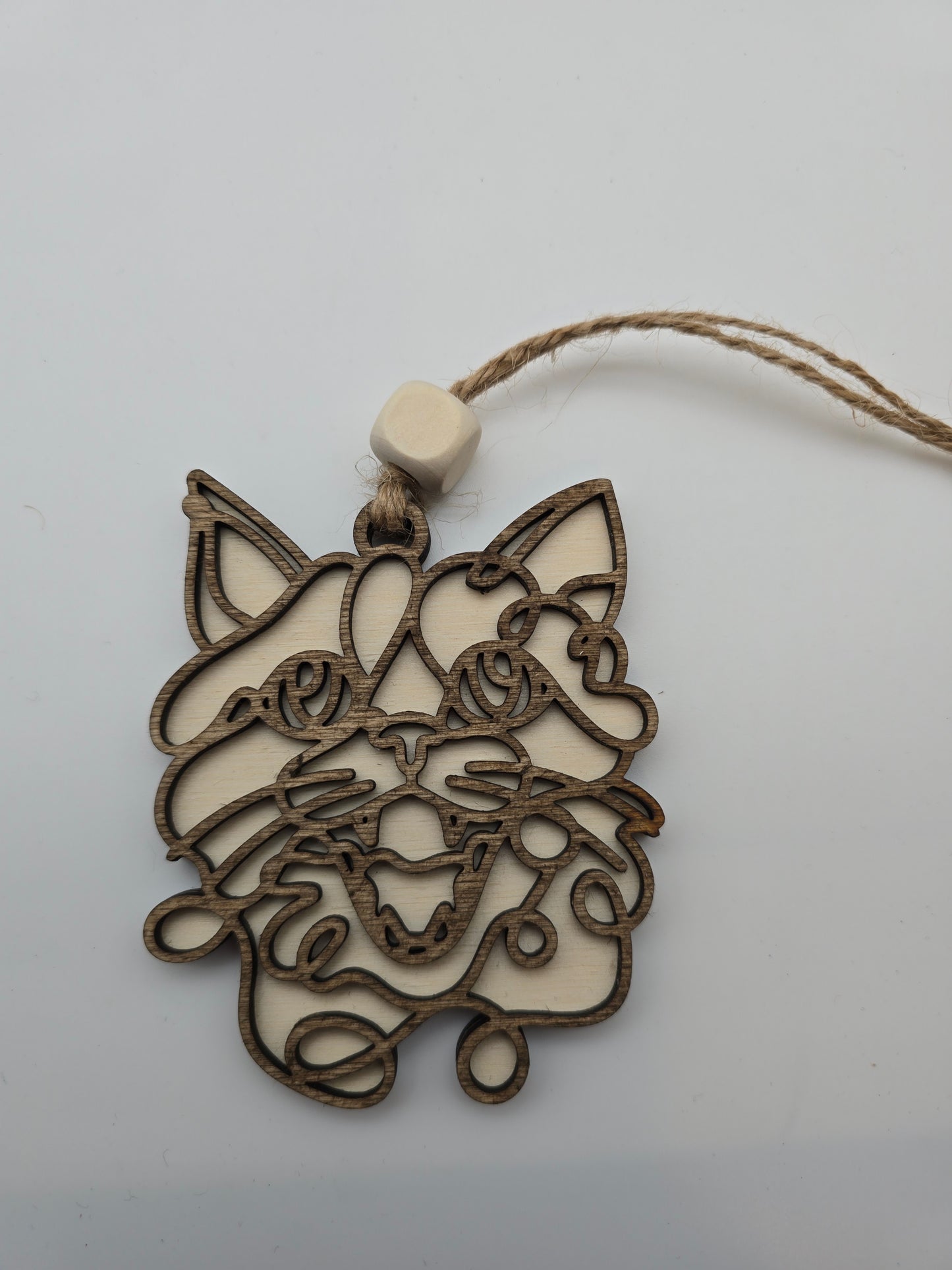 Wooden Dog & Cat Ornaments