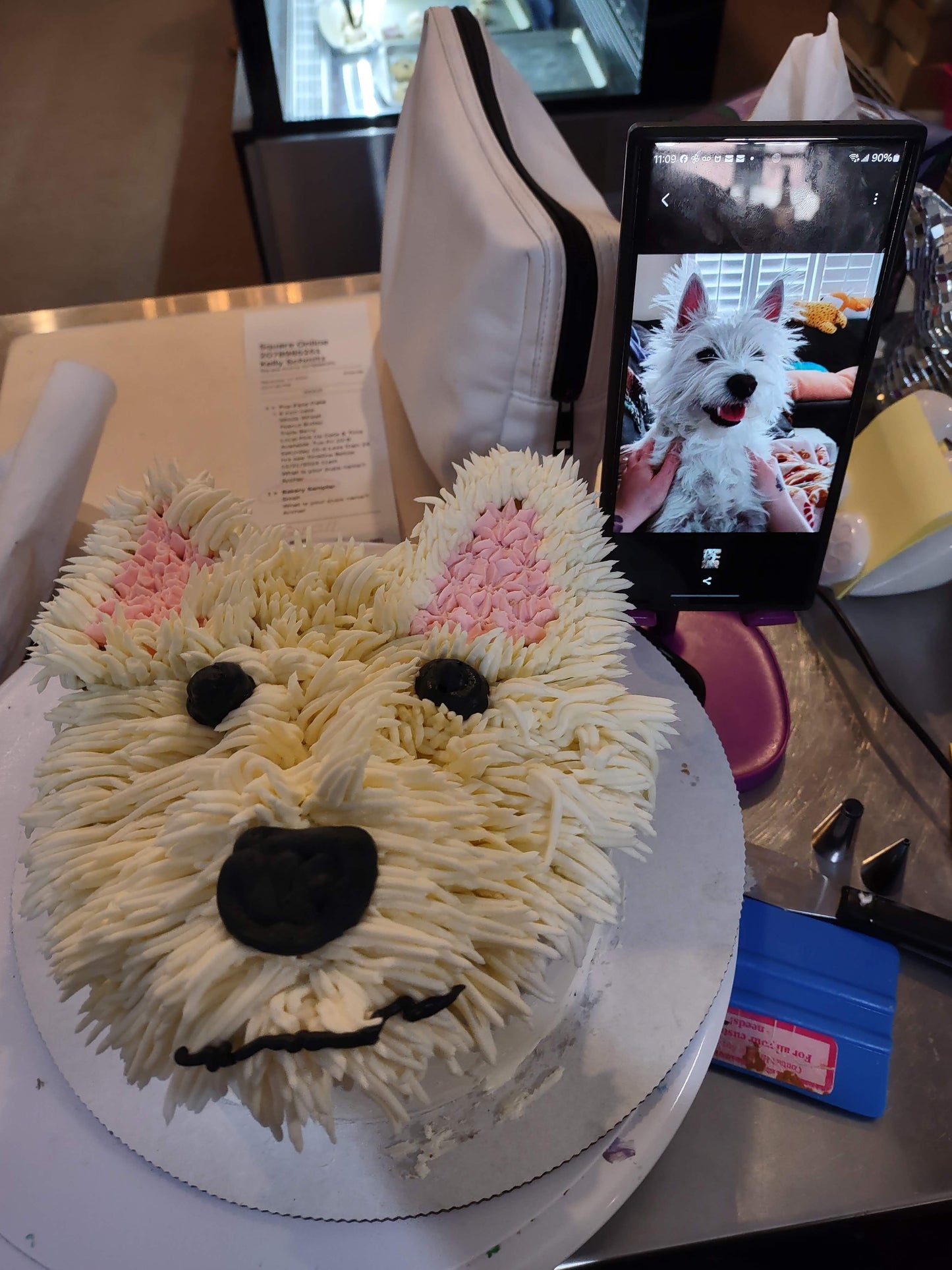 Pup Face Cake