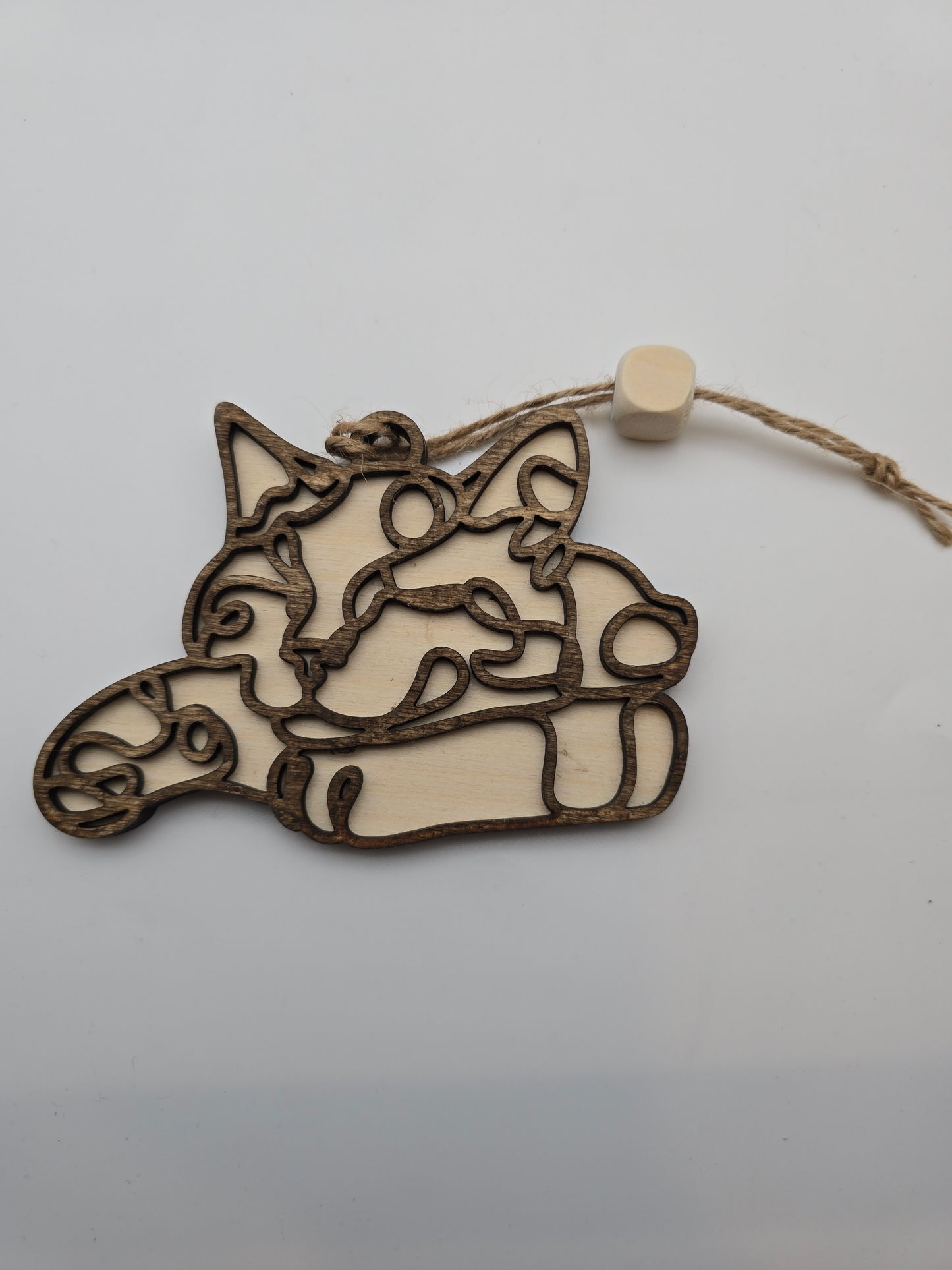 Wooden Dog & Cat Ornaments