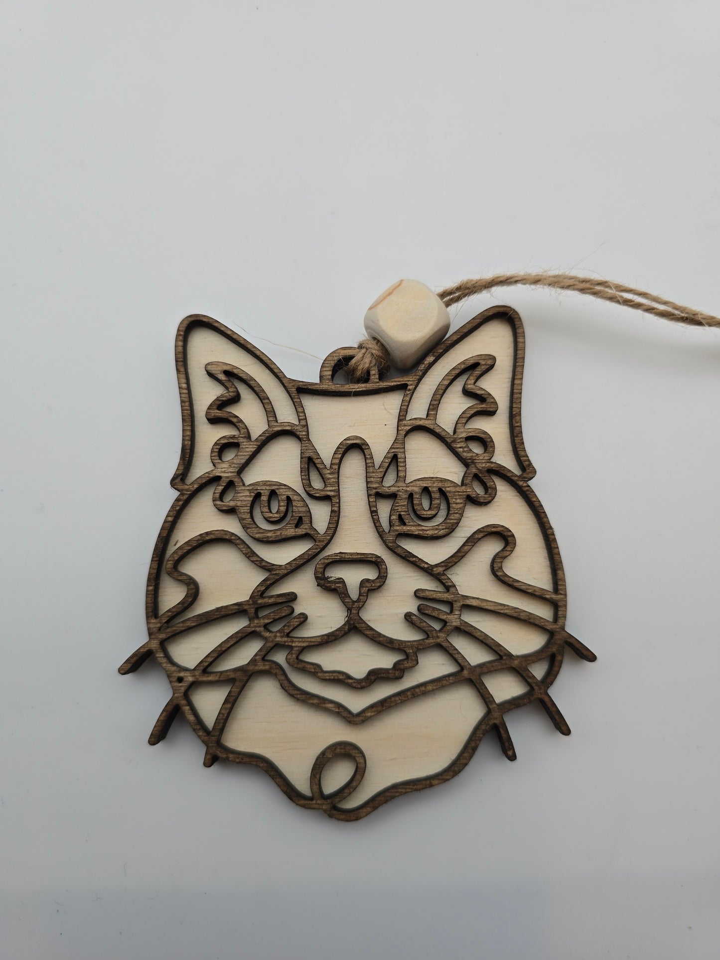 Wooden Dog & Cat Ornaments