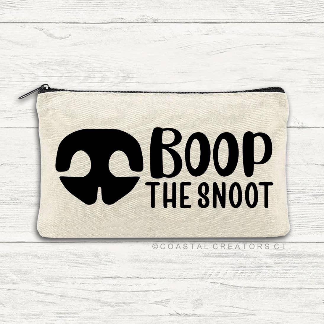 Dog Boop the Snoot Multi-Use Canvas Zipper Pouch Bag