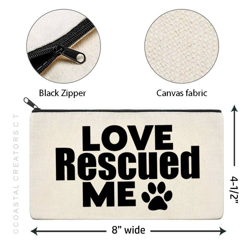 Love Rescue Me Multi-Use Canvas Zipper Bag