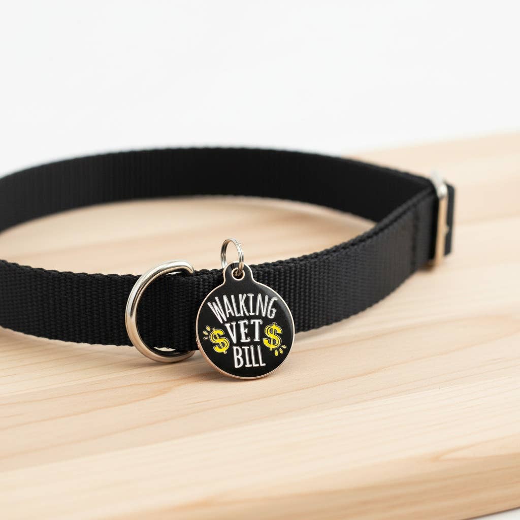 Dog ID Tag w/ Scannable QR Code - Walking Vet Bill