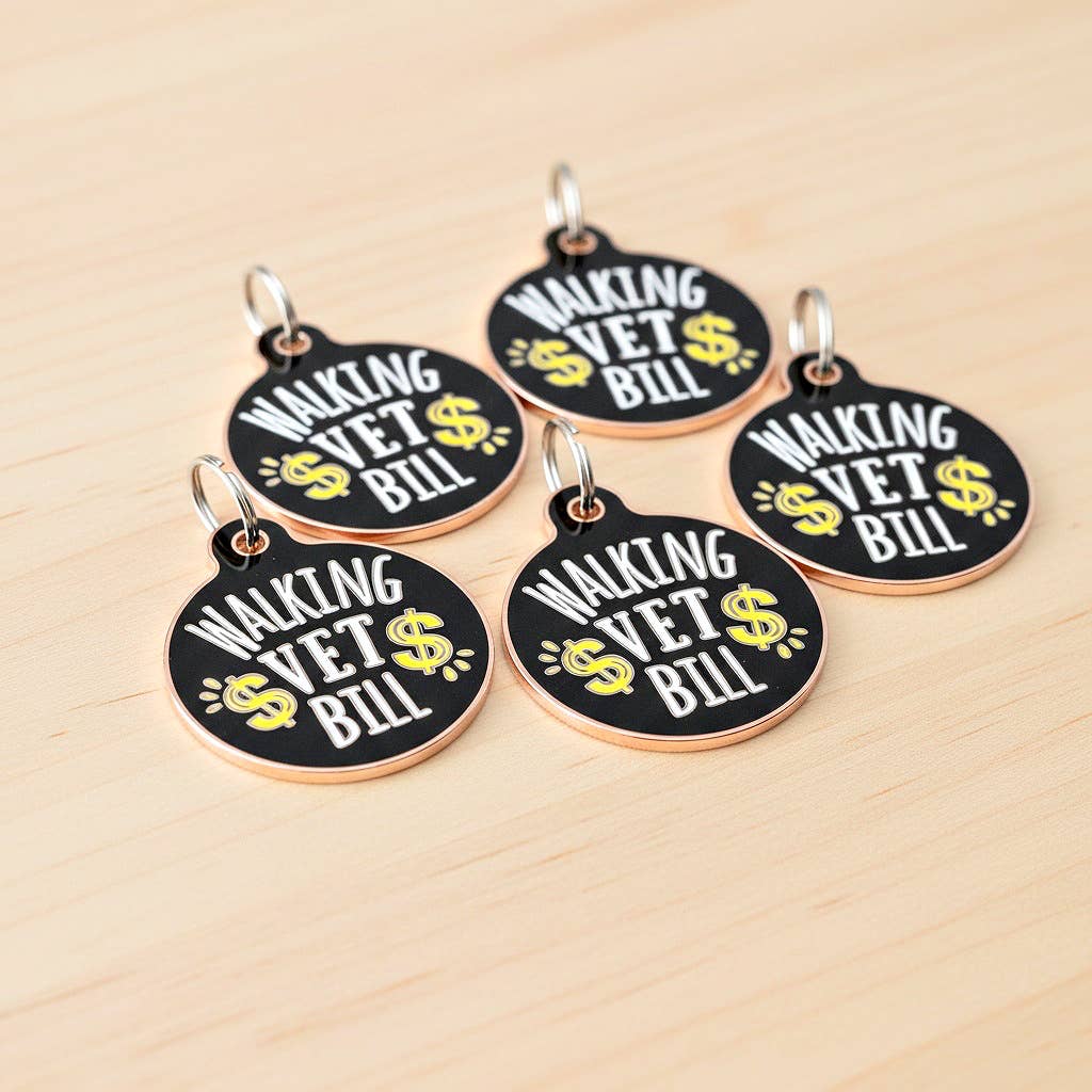 Dog ID Tag w/ Scannable QR Code - Walking Vet Bill