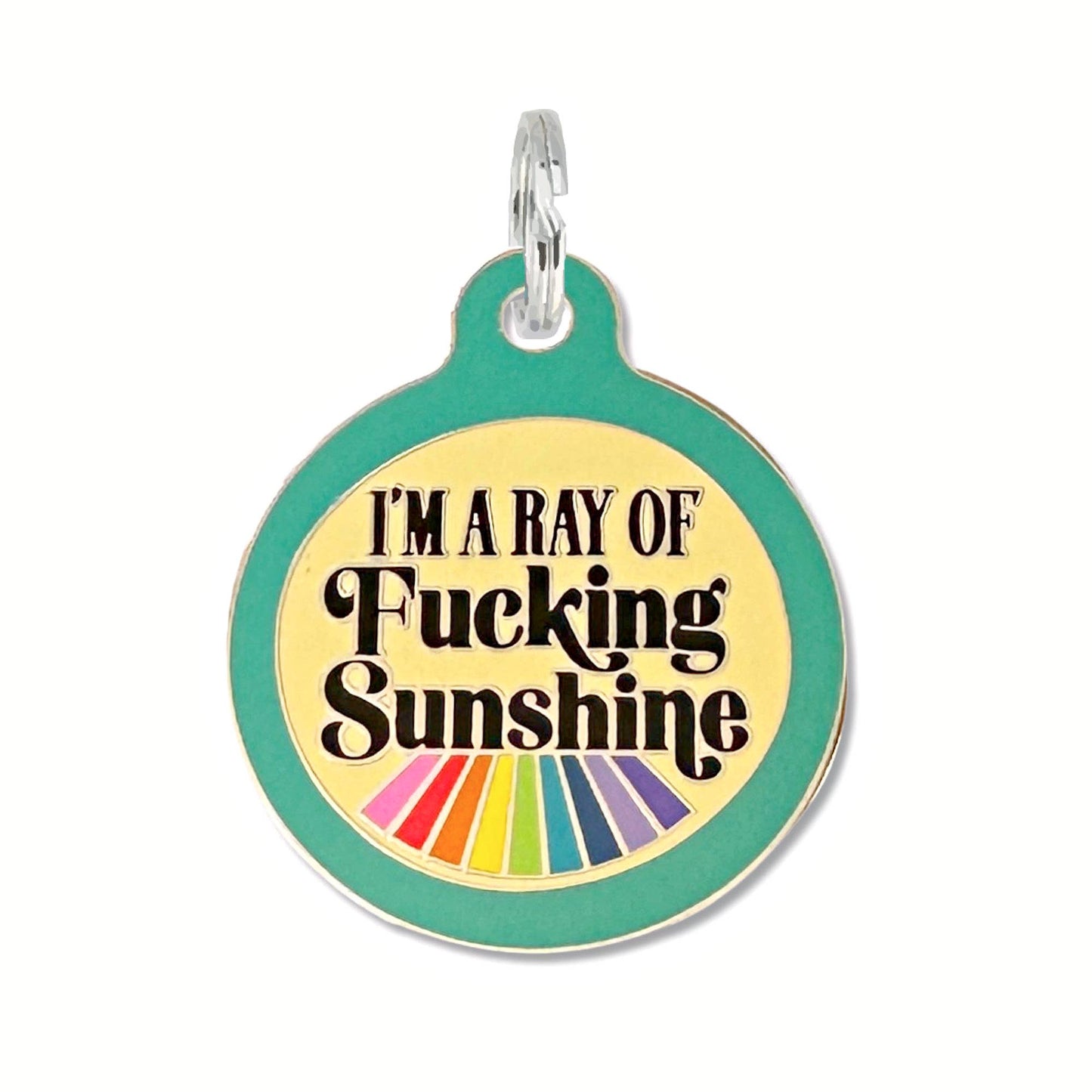 Funny Dog ID Tag with Personalized QR - Ray of Sunshine
