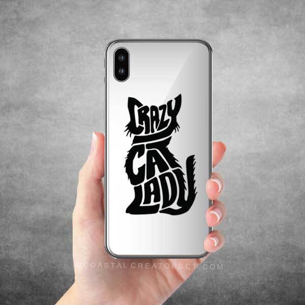 Crazy Cat Lady Vinyl Laptop / Water Bottle Sticker (Black)