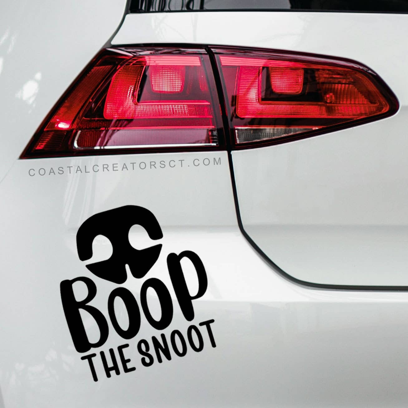 Boop the Snoot Black Vinyl Transfer Laptop Bottle Sticker