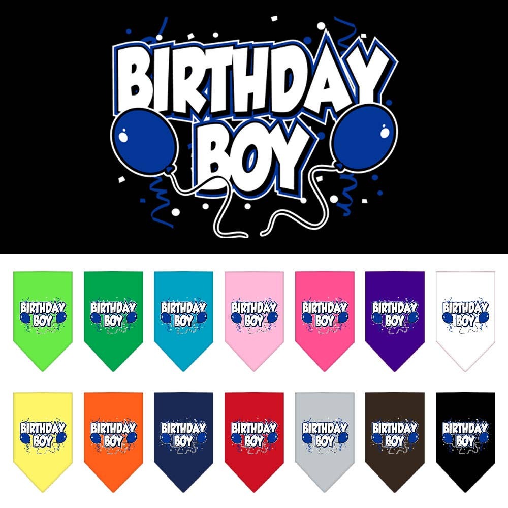 Birthday Girl Screen Print Dog Bandana