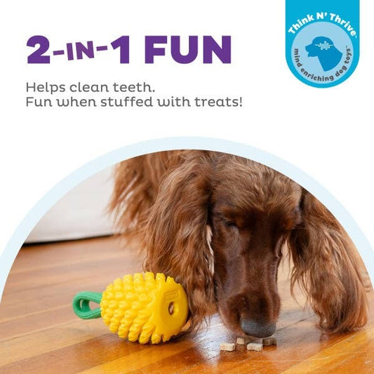 Planet Dog Dental Pineapple Dog Chew Toy Yellow
