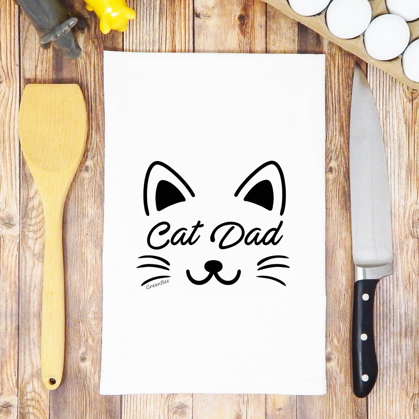 Cat Dad Dish Towel