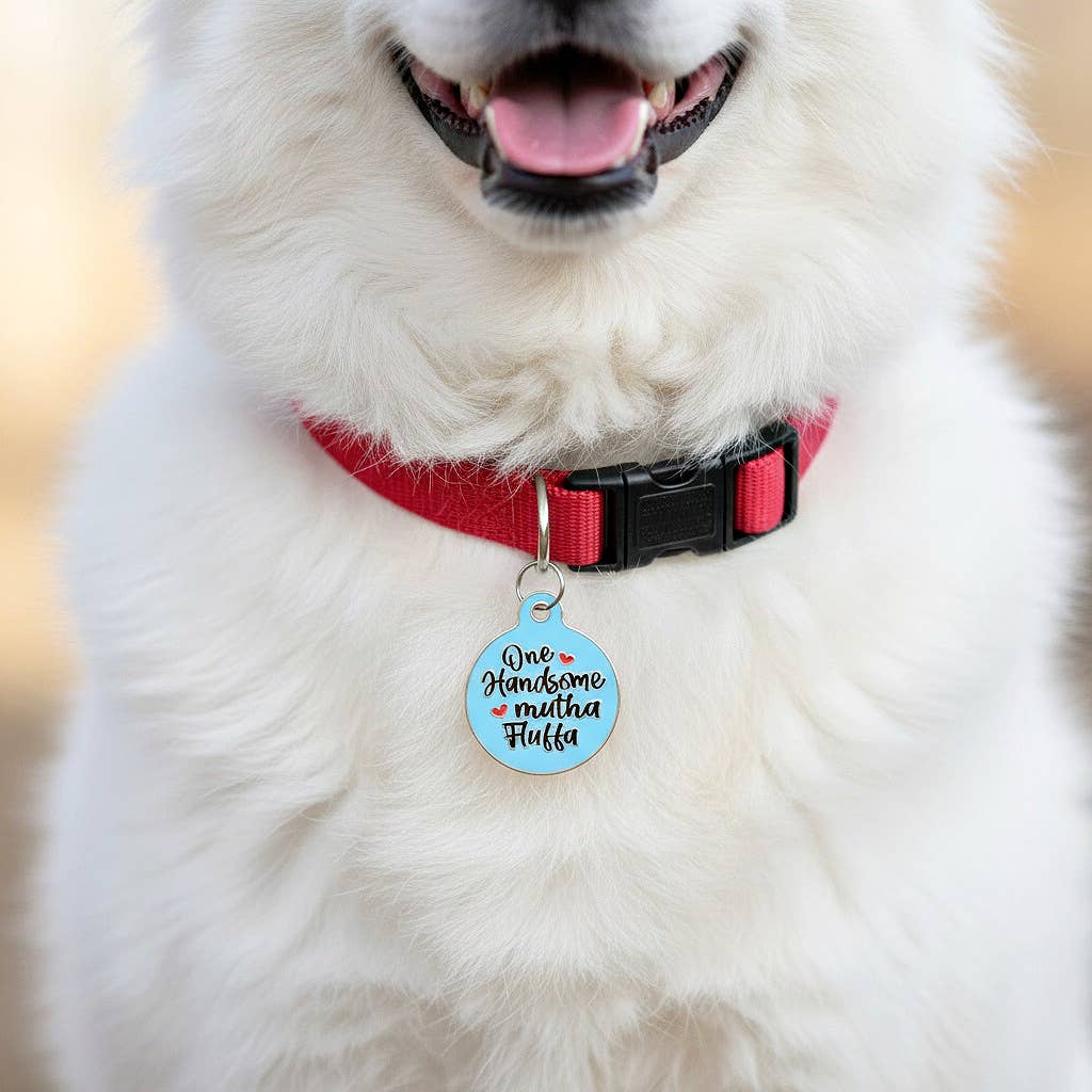 Enamel Dog ID Tag with Personalized QR Code - Mama's Boy