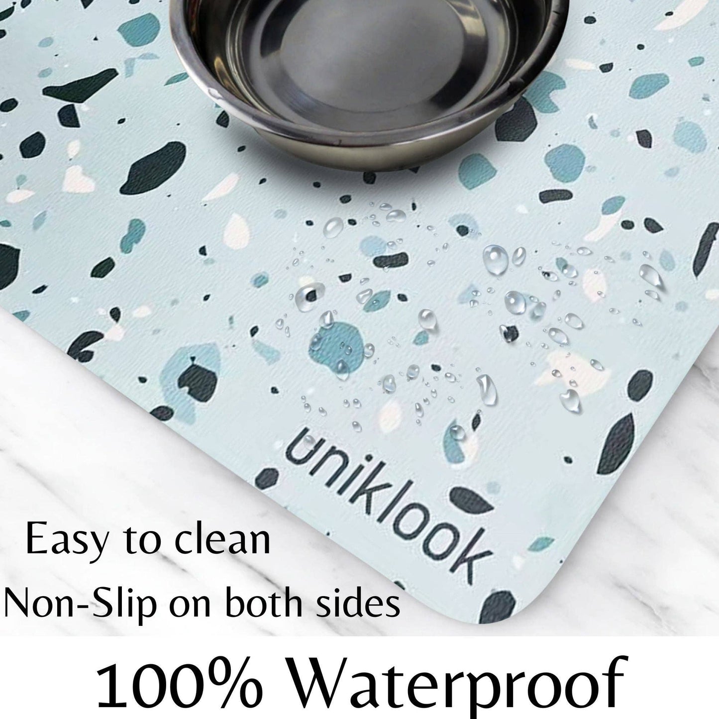 PET FOOD MAT | TERRAZZO BLUE
