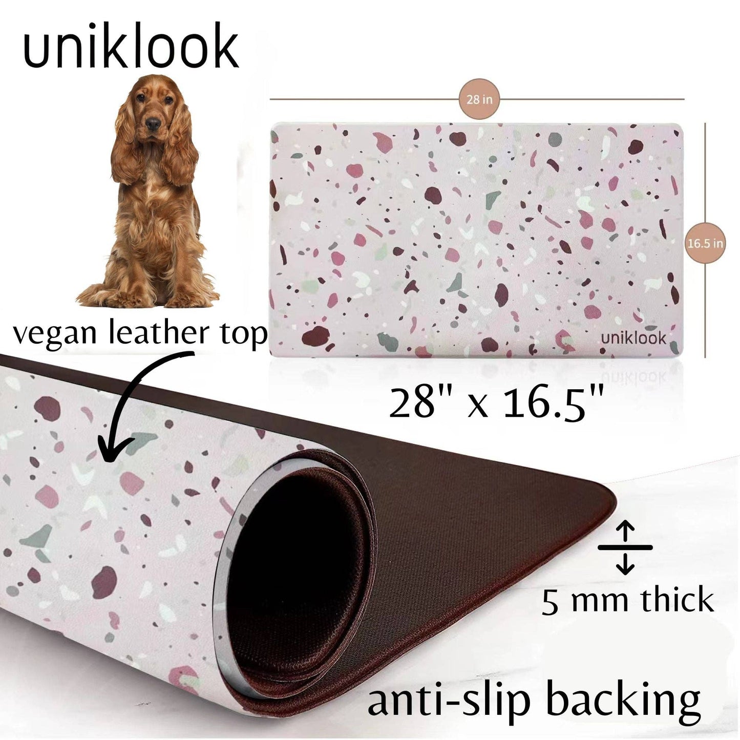 PET FOOD MAT | TERRAZZO PINK