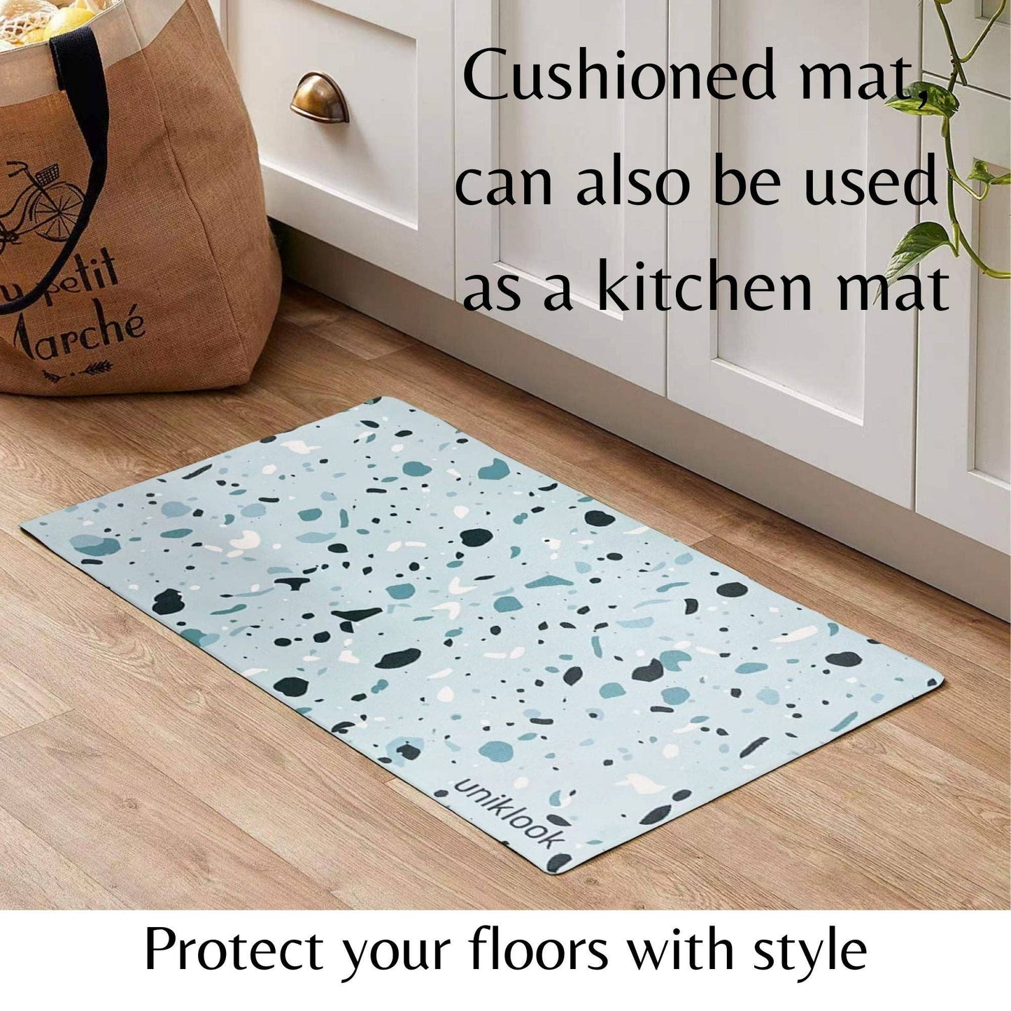 PET FOOD MAT | TERRAZZO BLUE