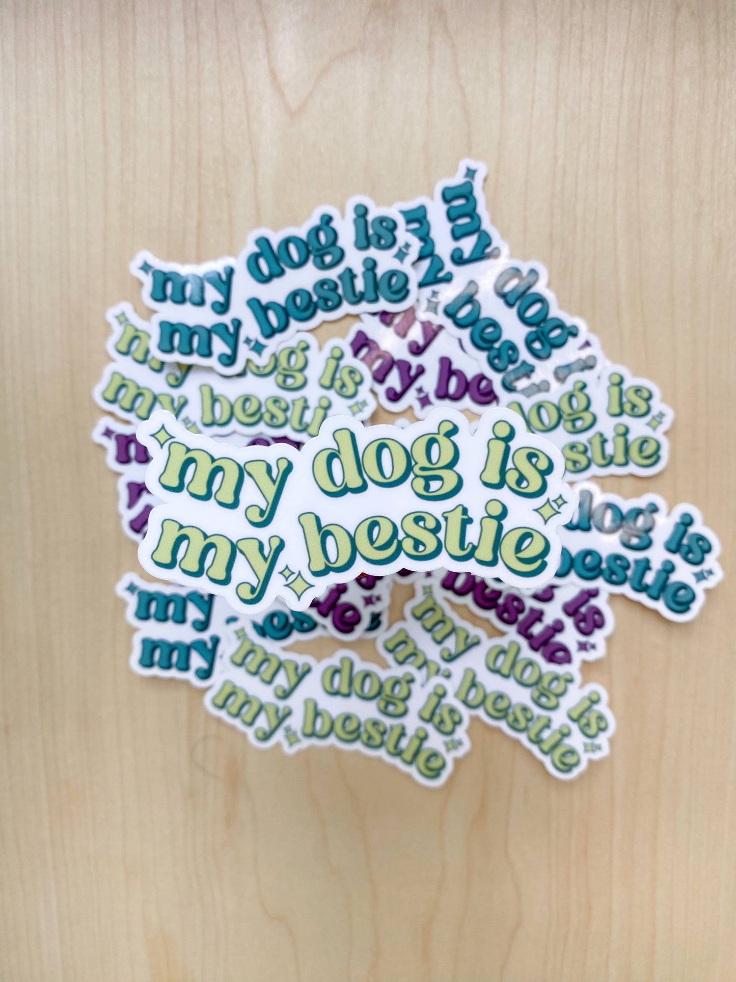 My Dog is My Bestie Retro Sticker