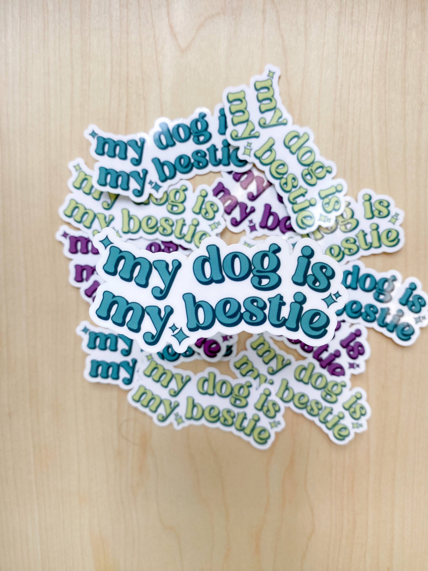 My Dog is My Bestie Retro Sticker