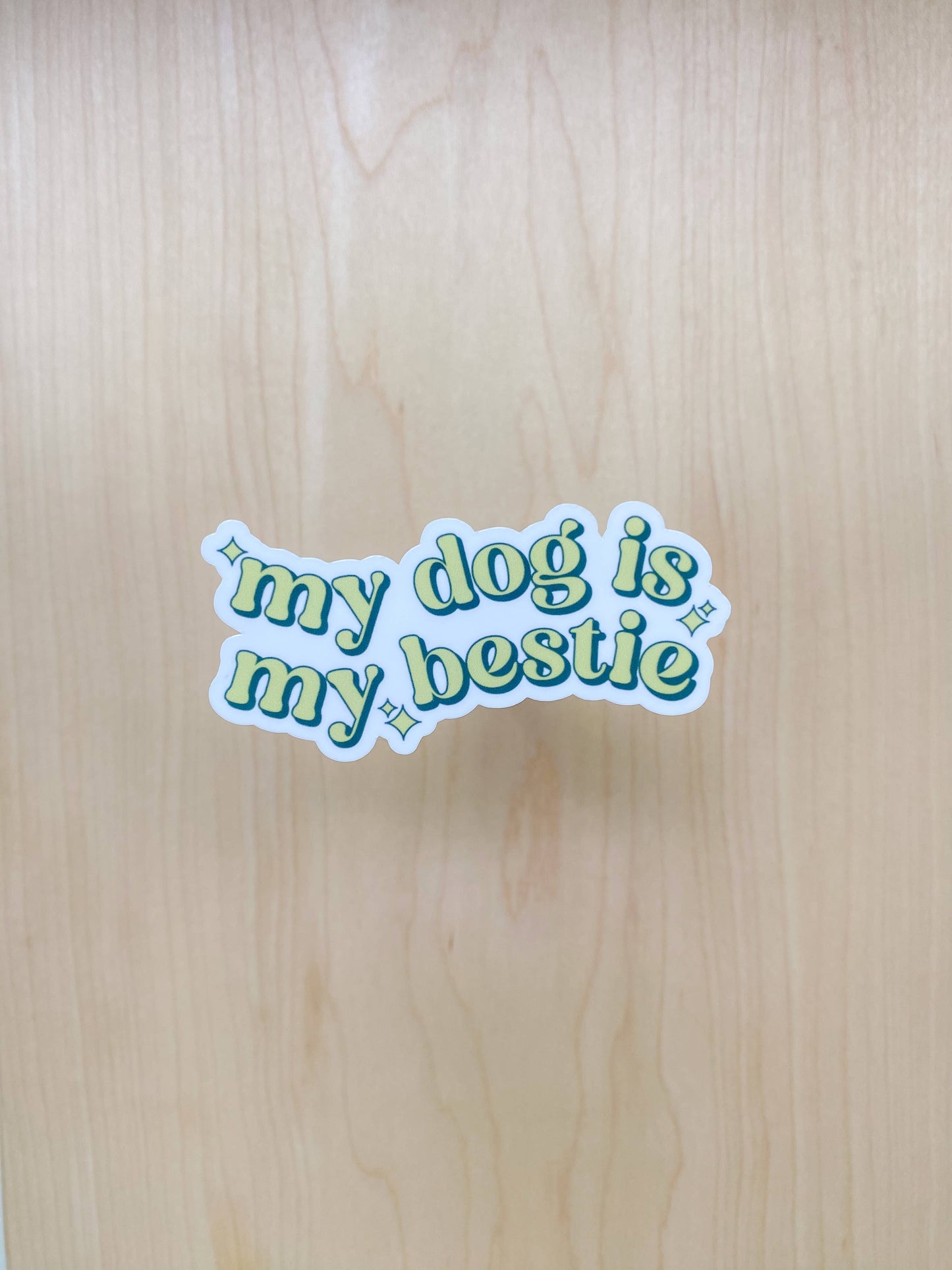 My Dog is My Bestie Retro Sticker