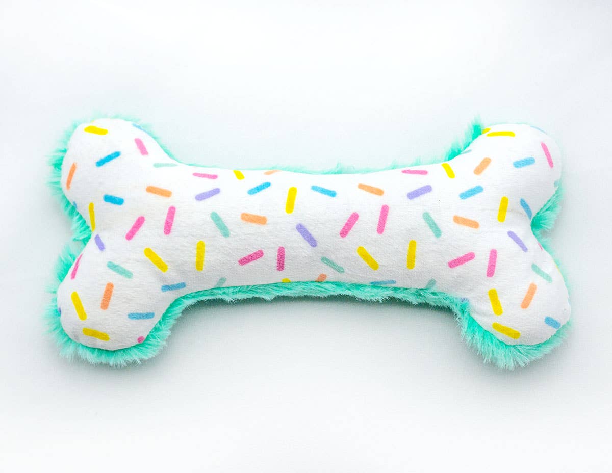 ThoozyPet Birthday Bone Small Plush Dog Toy 8"
