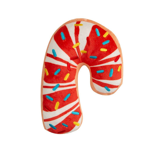 SnugArooz Candy Cane w/ Sprinkles Plush Dog Toy