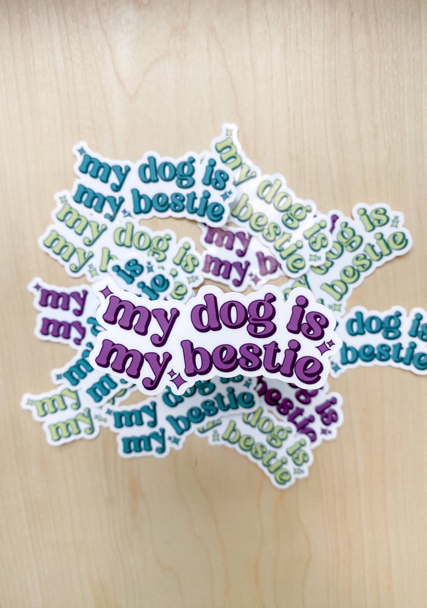 My Dog is My Bestie Retro Sticker