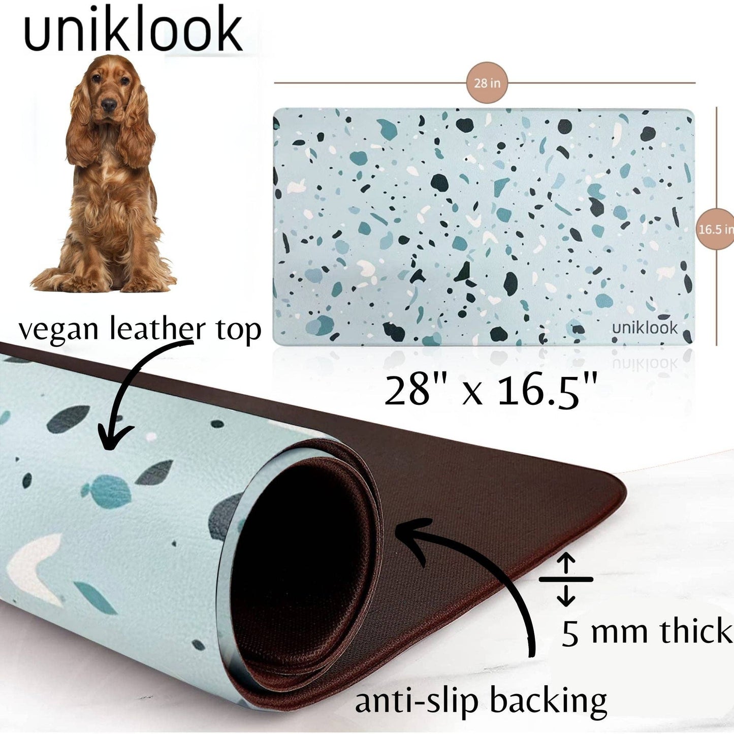 PET FOOD MAT | TERRAZZO BLUE