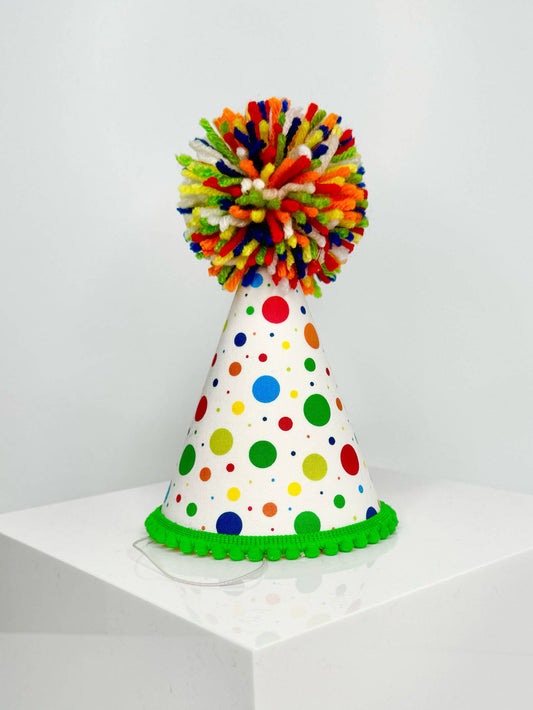White Dots Party Hat