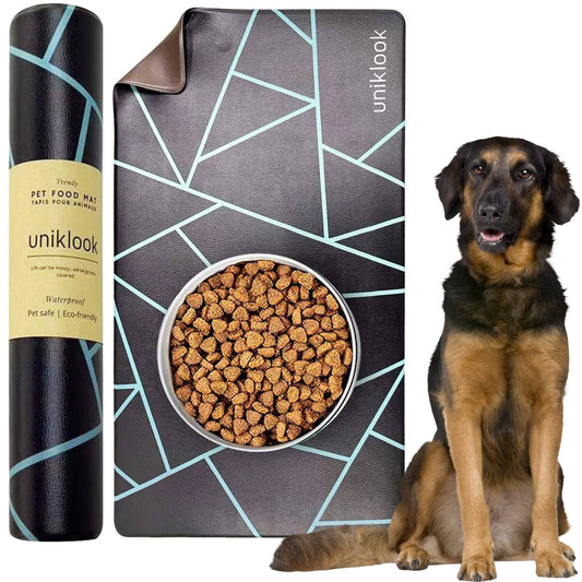 Pet food mat | avant-garde teal