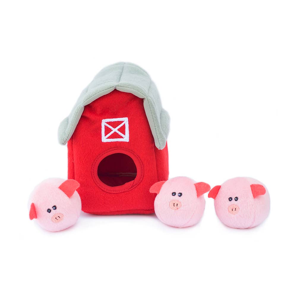 ZippyPaws Burrow Barn with Pig Bubble Babies