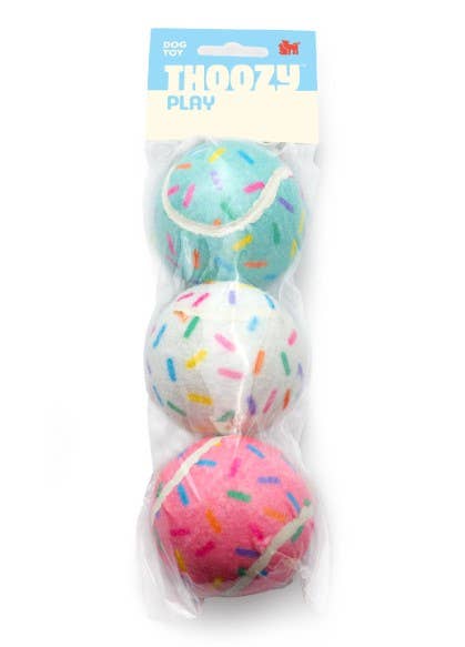 ThoozyPet Birthday 3pk Sprinkle Tennis Balls