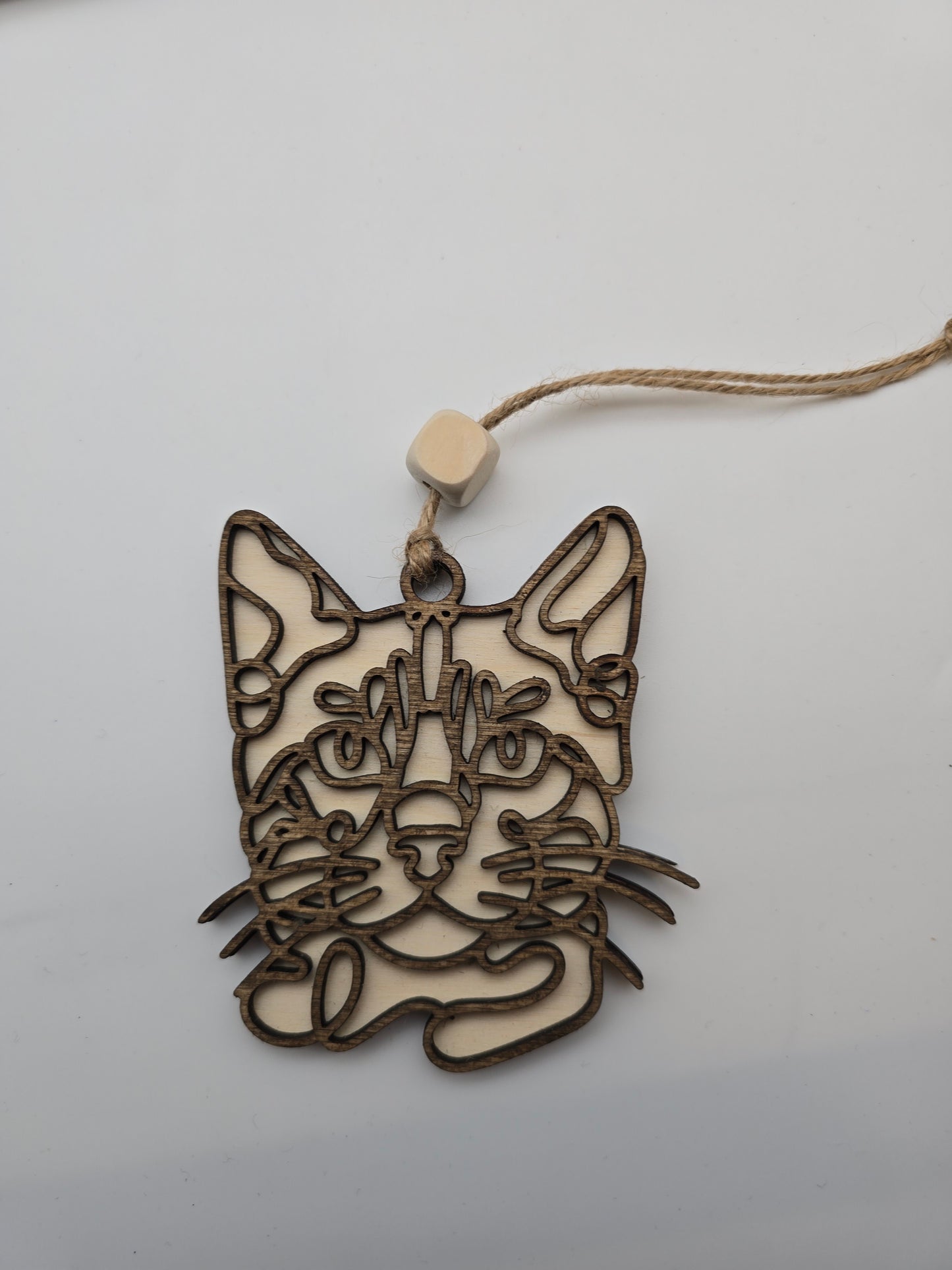 Wooden Dog & Cat Ornaments