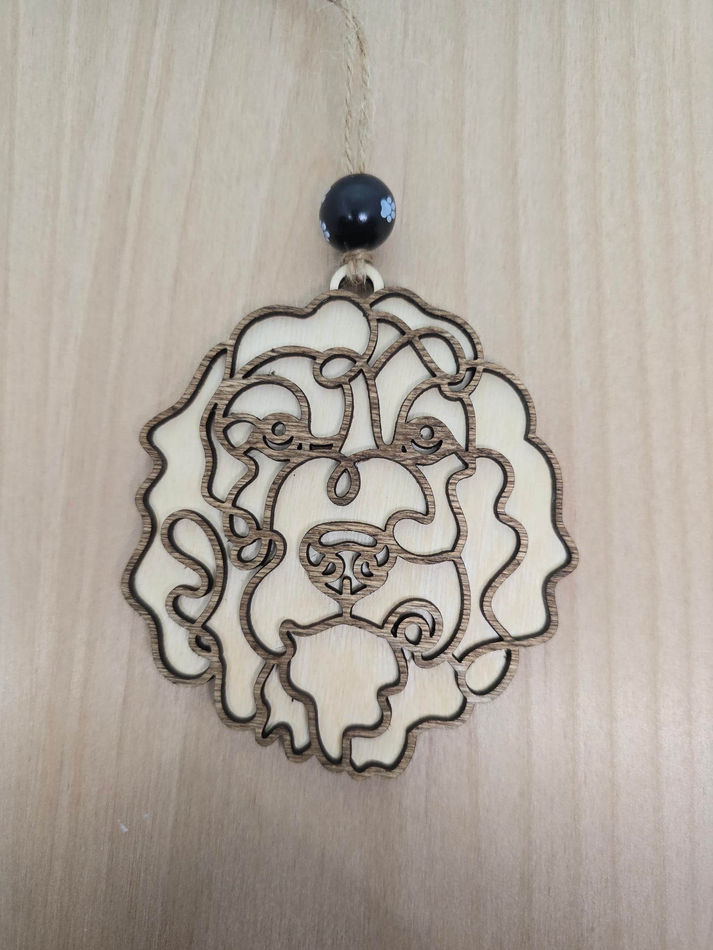 Wooden Dog & Cat Ornaments