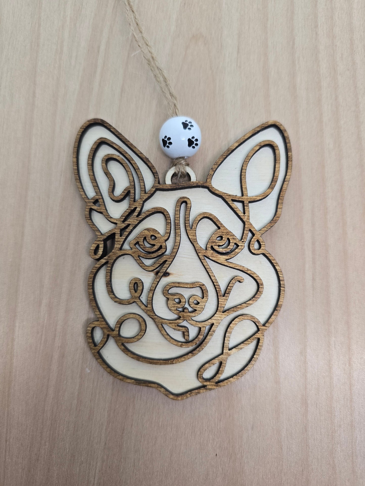 Wooden Dog & Cat Ornaments