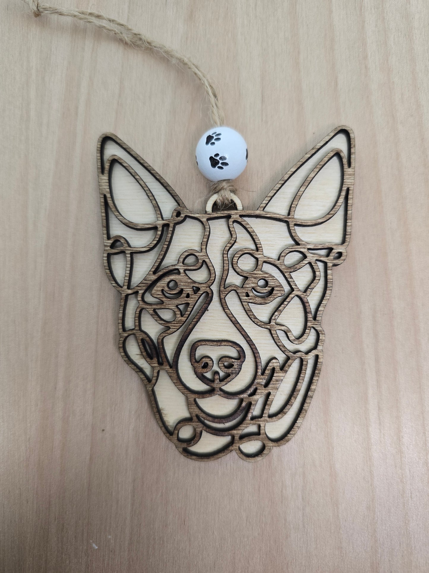 Wooden Dog & Cat Ornaments