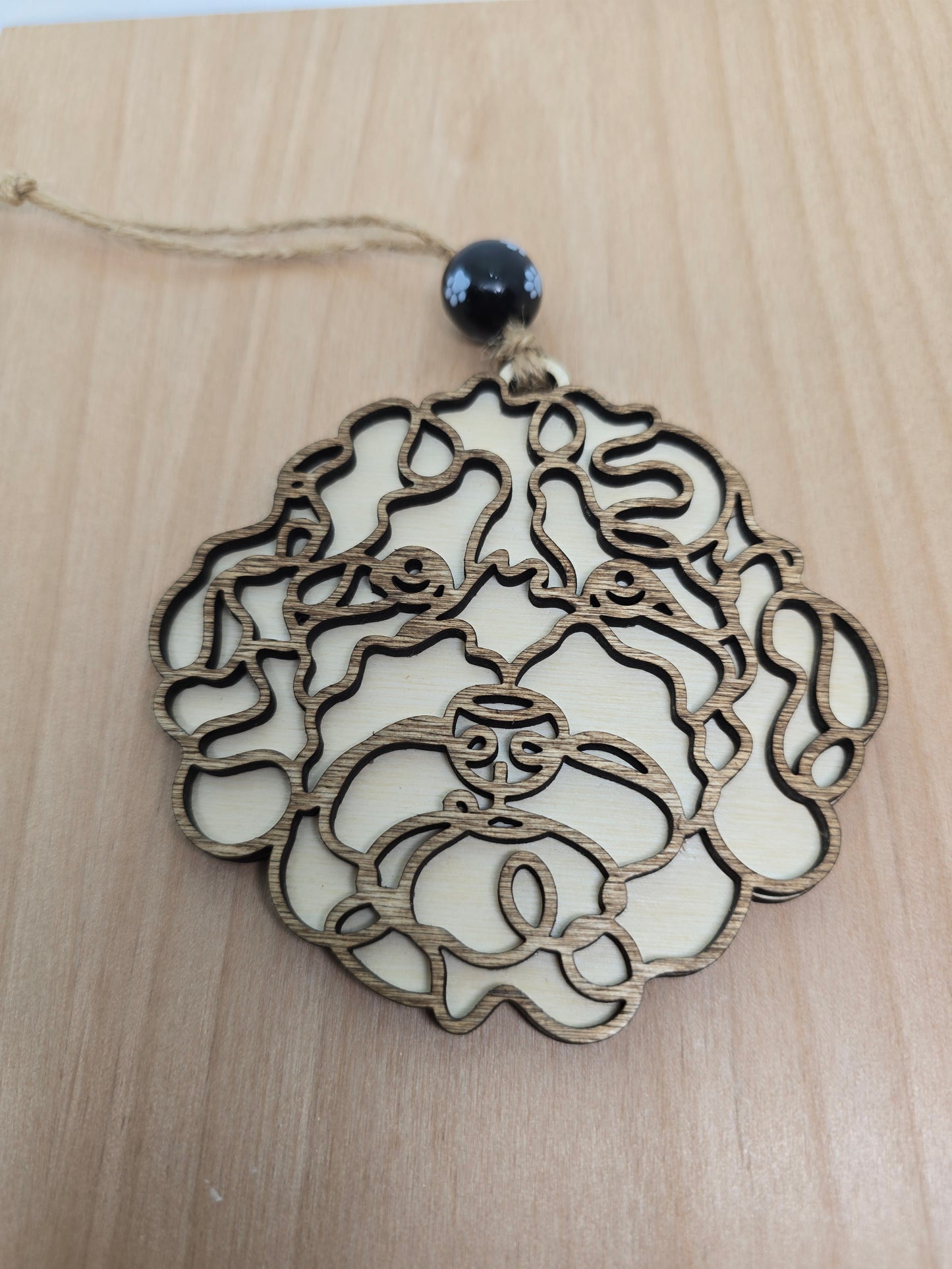 Wooden Dog & Cat Ornaments