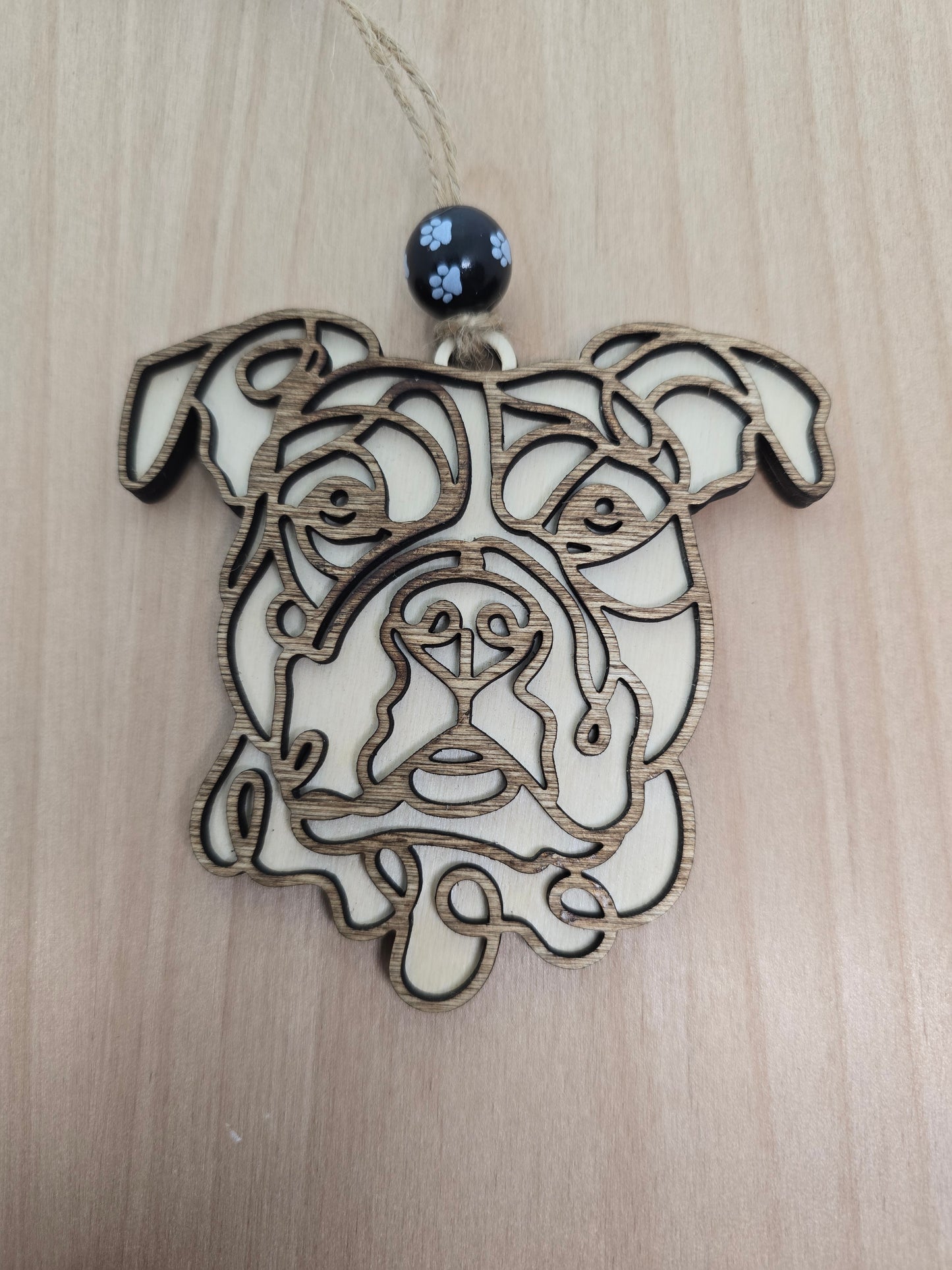 Wooden Dog & Cat Ornaments