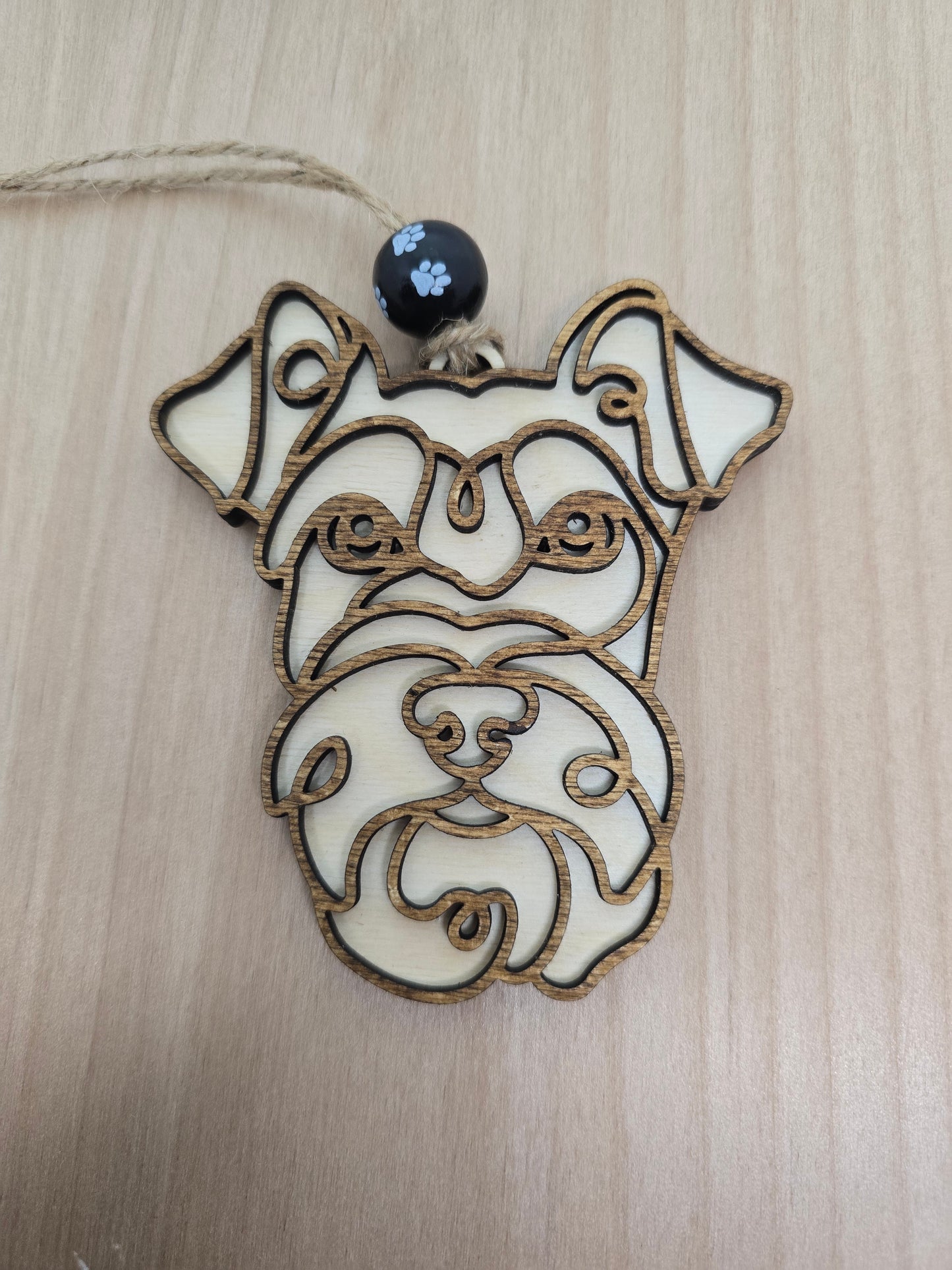 Wooden Dog & Cat Ornaments