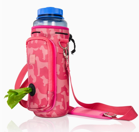 Made Easy Kit Water Bottle Carrier w/Pocket for Dog Poop Bag "Camo"